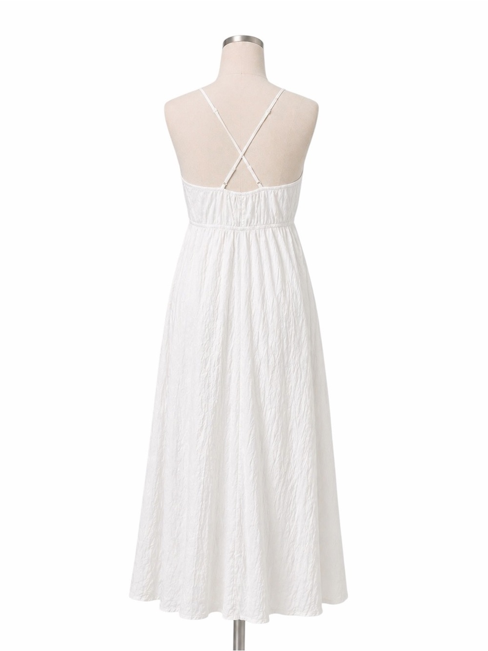 WallFlower Gauze Maxi Dress Crochet Trim Spaghetti Strap Flowy Sundress White XL - Picture 4 of 12